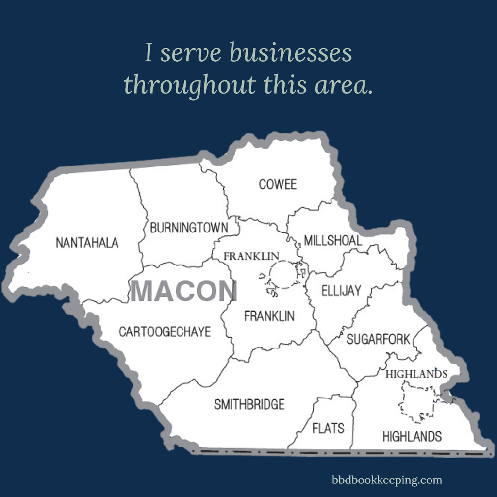 Bookkeeping services Macon County NC service area